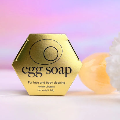 80g Collagen Egg Soap For Deep Cleansing Moisturizing Oil Contro Cleansing Bathing Essential Oil Soap