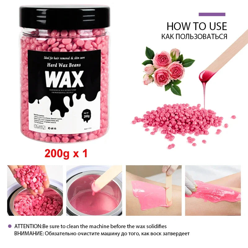 2026 Lavender Hard Wax Beads 200g Painless Formula Gentle For Bikini Brazilian Full Body At Home for Hair Removal