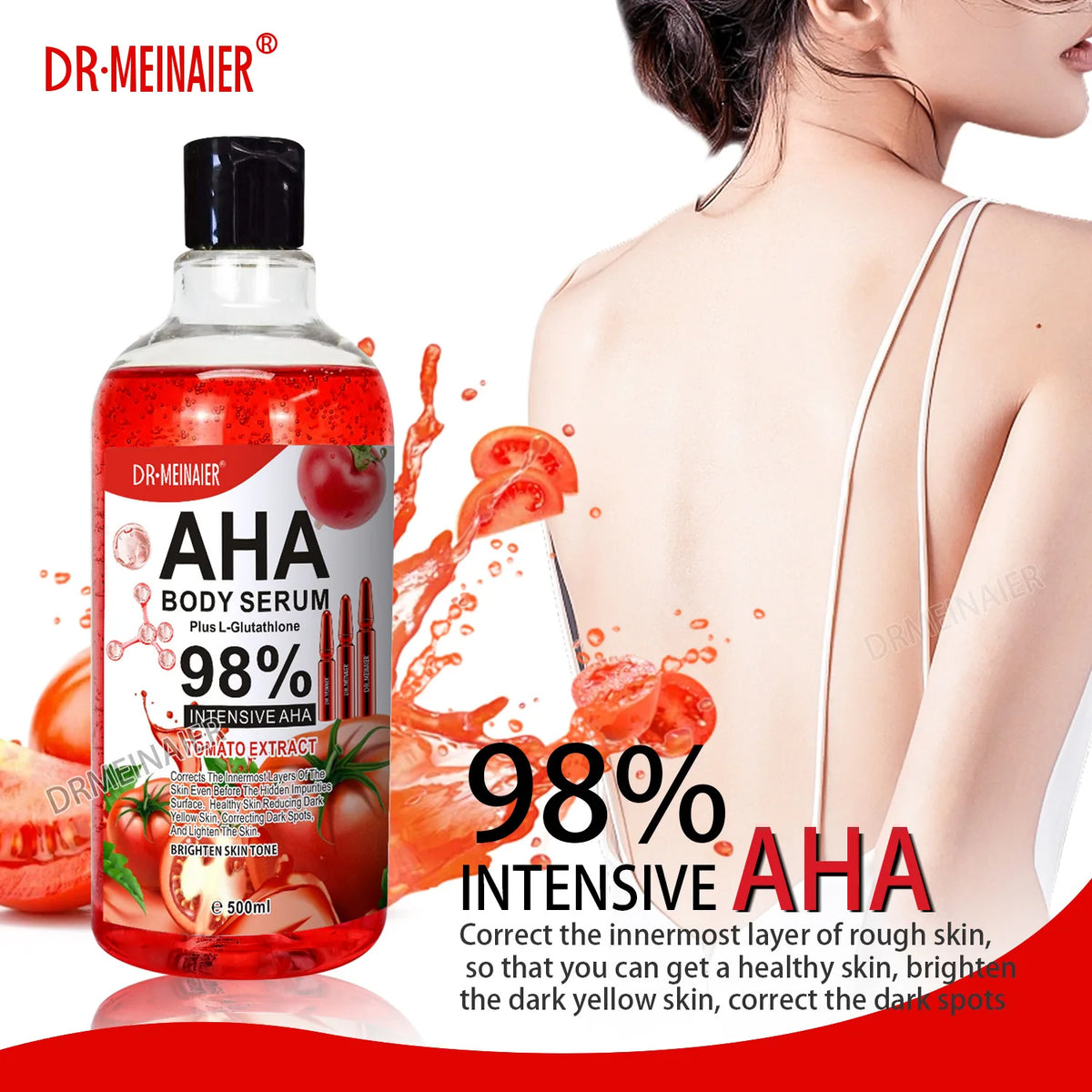 500ml AHA Moisturizing Face Serum Gentle Firming Repair Skin Arbutin Hydrating Brightening Body Serum for Women Men