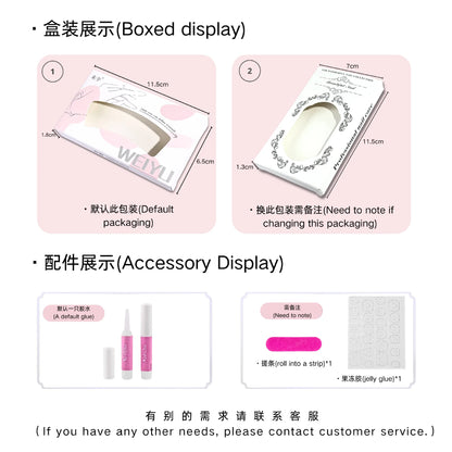 30pcs Christmas 3D Candy Cane Bow Press On Nails Bell Ornament Xmas Fake Nail Short Almond French False Nail for Women Holiday