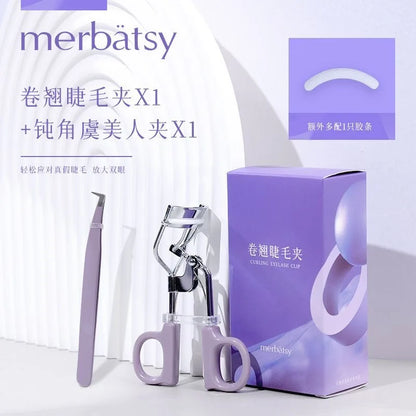 Sunflower Shaped Eyelash Curler And Tweezers Wide Angle Stainless Steel for Easy Beginner Use Natural Long-Lasting Curling Tool