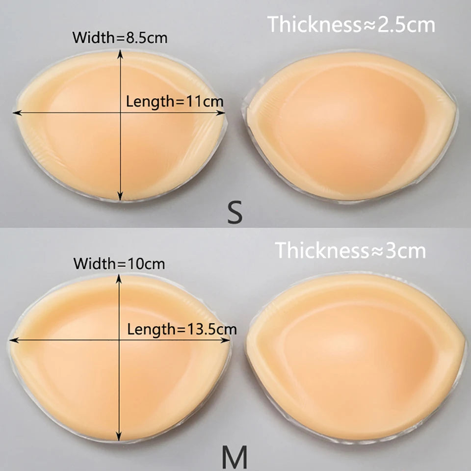 Silicone Bra Inserts Invisible Clear Lift Up Gel Breast Pads Cup Enhancer Push-Up Breast Pasties For Bras Bikinis Swimsuits