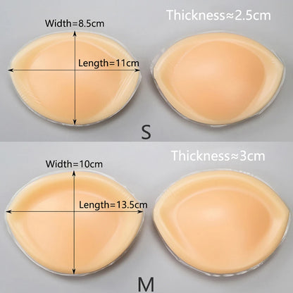 Silicone Bra Inserts Invisible Clear Lift Up Gel Breast Pads Cup Enhancer Push-Up Breast Pasties For Bras Bikinis Swimsuits