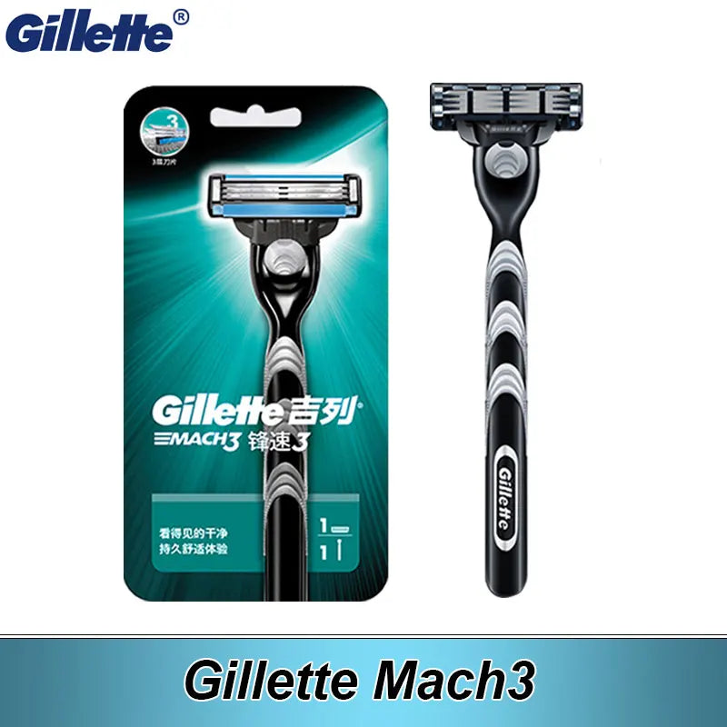 Original Gillette Mach 3 Men's Manual Shaver Safety Razor Face Beard Shaving Hair Removal Mach3