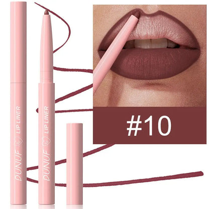Twist Up Lip Liner Lipstick Pen Multipurpose Powder Blusher Velvet Matte Waterproof Lip Contour Non Stick Cup Lip Rouge Makeup