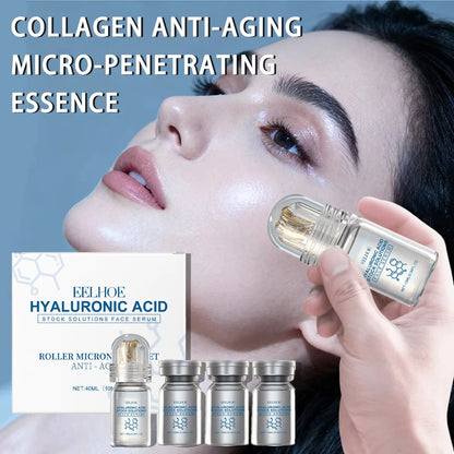 Collagen Anti-Wrinkle Essence Set -  Firming Pore-Cleaning Anti-Aging Skincare roller water gloss facial mask easy to absorbed