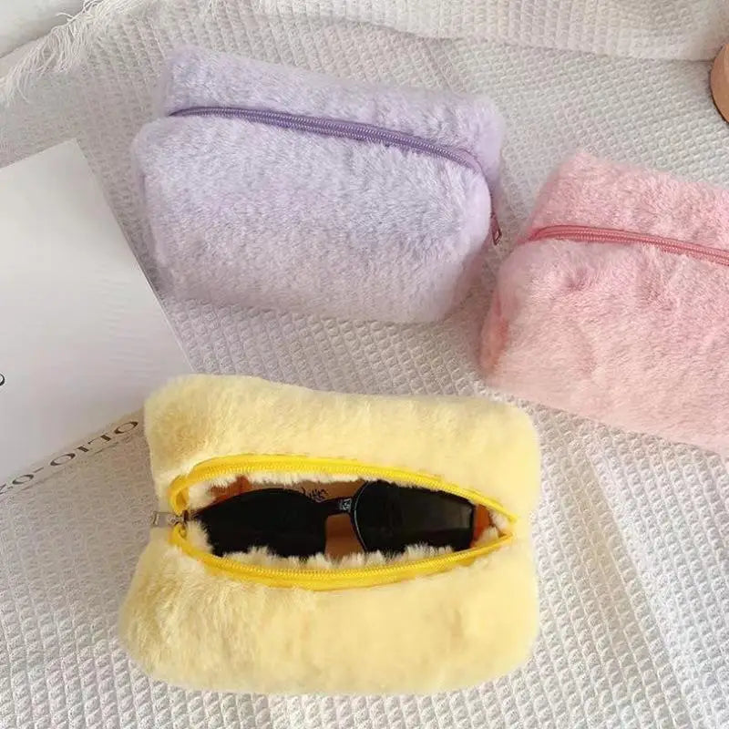 New-Plush Makeup Bags For Women Soft Travel Cosmetic Bag Organizer Case Lady Girls Make Up Case