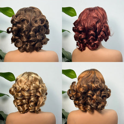 Loose Body Wave Chocolate Brown 4x4 5x5 HD Lace Frontal Bob Wigs Human Hair PrePlucked Brazilian Colored Human Hair Wigs 250%