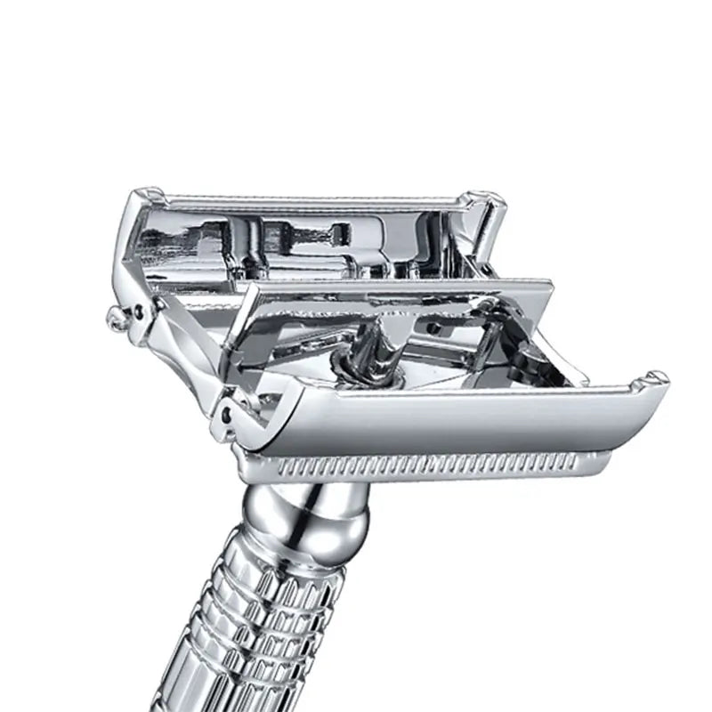 Butterfly Double Edge Safety Razor Shaver Beard Barber Wet Shaving Twist Open for Men Women with Blade