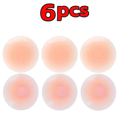 2/6/12PCS Invisible Self Adhesive Chest Paste Reusable Sticker Breast Petal Bra Pad Silicone Petal Nipple Cover