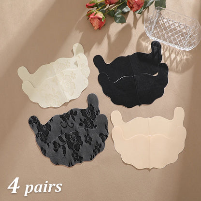 2/4 Pairs Lace U Shaped Breast Lift Tape Women Anti Sagging Adhesive Bra Pads Invisible Push Up Nipple Covers For Backless Dress