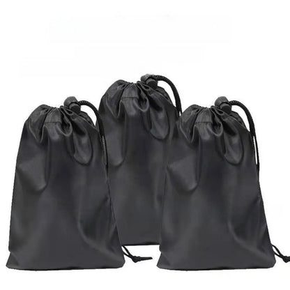 New Drawst Closure Drawstring Storage Pouch Portable Nylon Drawstring Bags Waterproof Black Makeup Bags Travel Storage