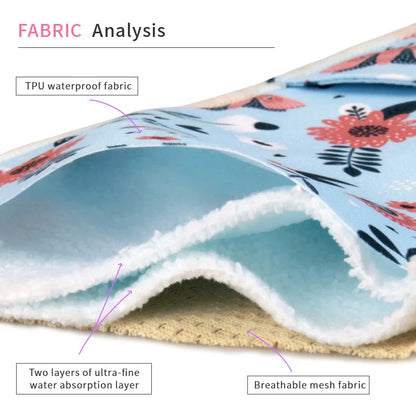 AIO Breathable Cloth Pads Soft Washable Feminine Panty Liners Sanitary Pads Napkin Daily Reusable Menstrual Hygiene Pads 2PCS