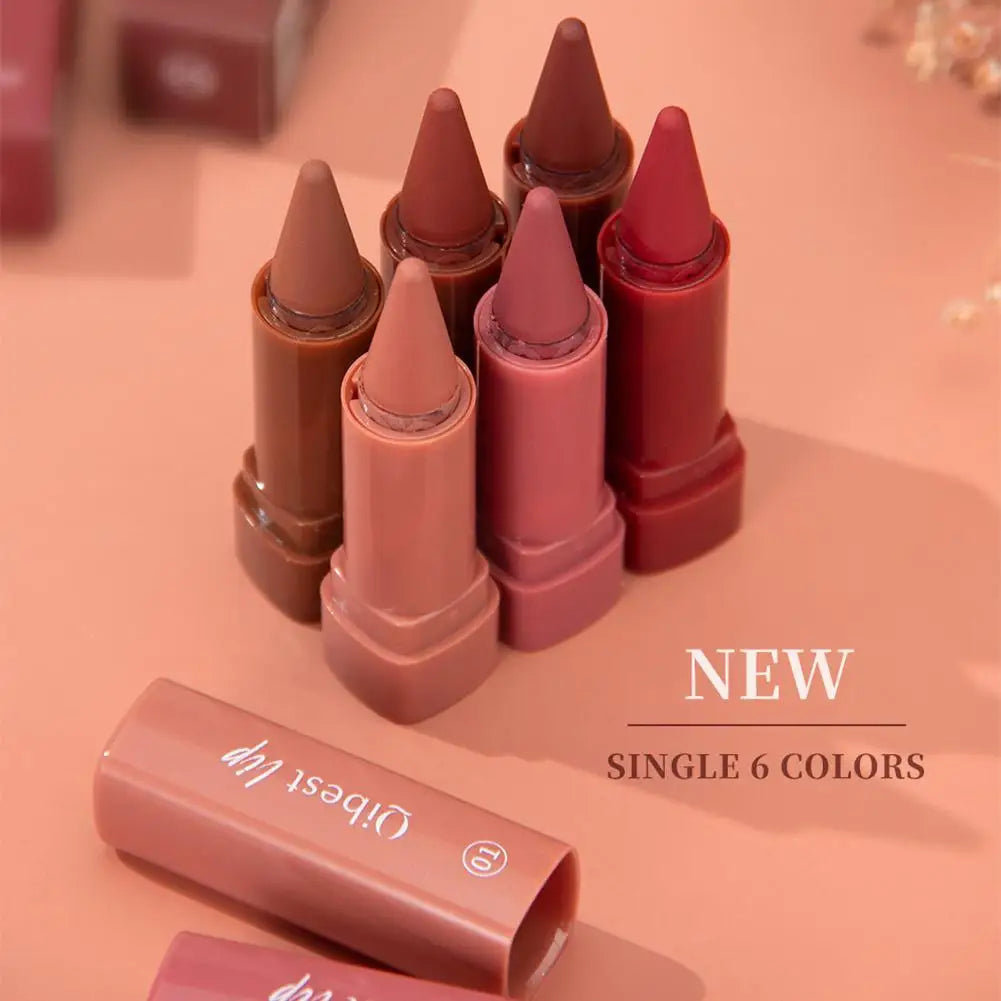 Twist Up Lip Liner Lipstick Pen Multipurpose Powder Blusher Velvet Matte Waterproof Lip Contour Non Stick Cup Lip Rouge Makeup