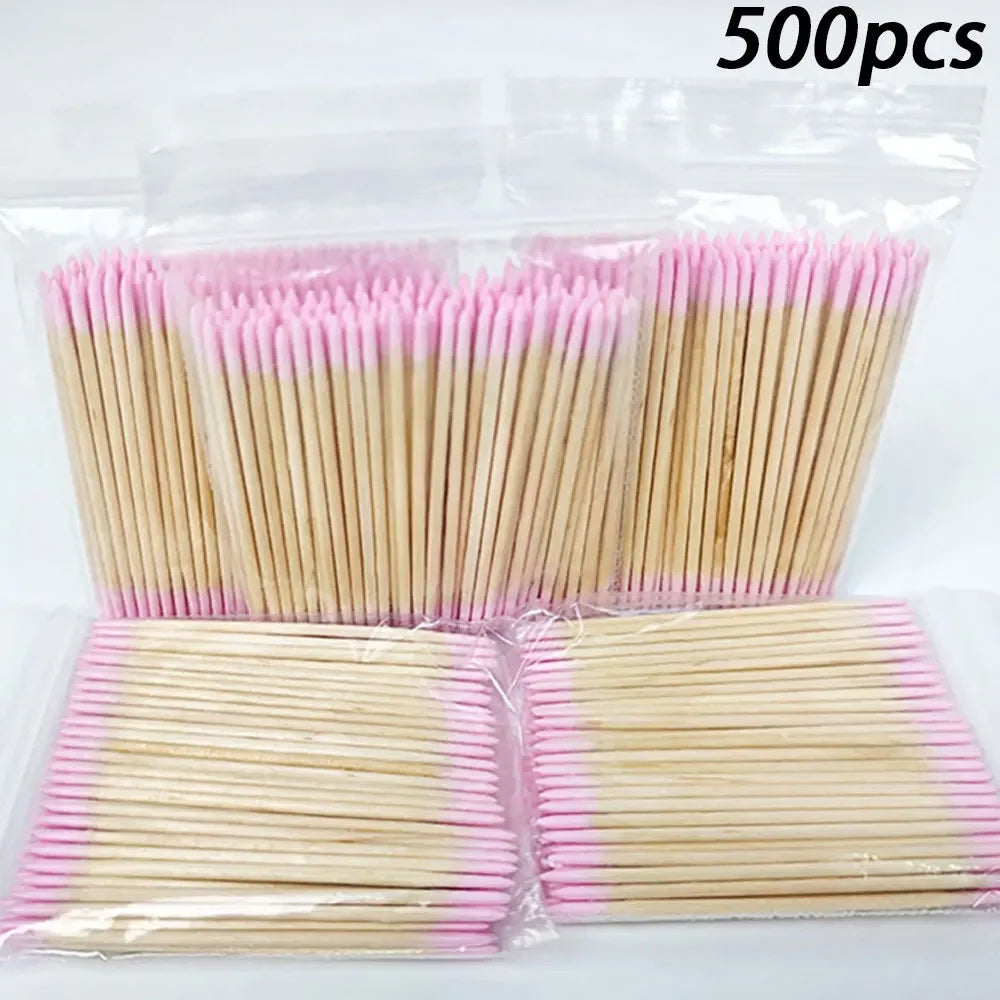 100 500Pcs Orange Wood Nail Sticks Double Head Cuticle Pusher Remover Pedicure Manicure Tools 11.5cm Professional Salon Supplies