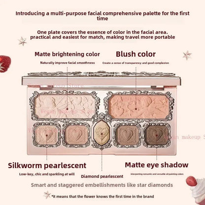 Flowerknows Makeup Set All In Flower Knows Little Angel Highlighter Powder Blush Strawberry Rococo Lip Gloss Perfume Kit