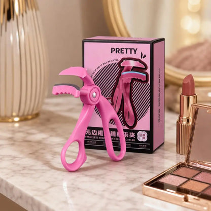 Portable Women Eyelash Curler Frameless Wide Angle Comb Lash Tool No Pinch Long Lasting Curl Hold