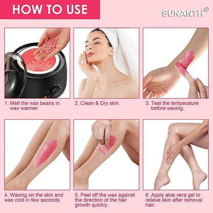 2026 Lavender Hard Wax Beads 200g Painless Formula Gentle For Bikini Brazilian Full Body At Home for Hair Removal