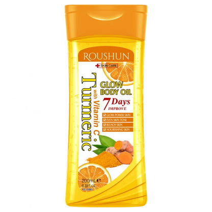 200ml Turmeric VITAMIN C Body Oil Body Skin Care Oil Moisturizing Hydrating Care Suitable for All Seasons Body Face Hand