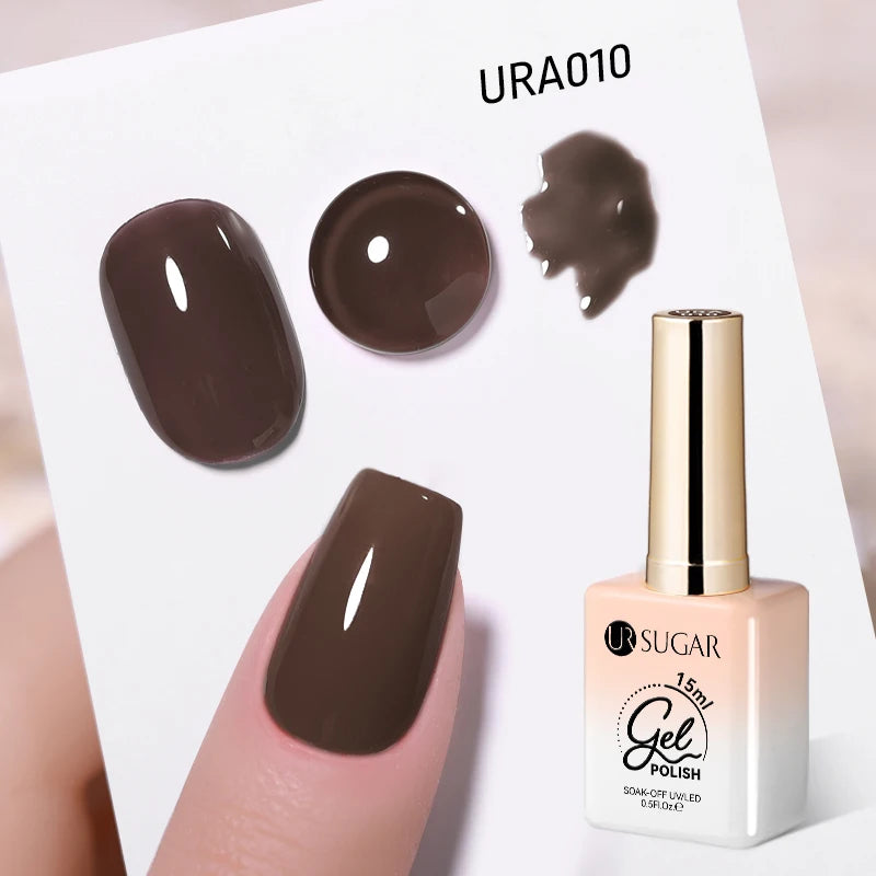 UR SUGAR 15ml Gel Nail Polish Neon Blue Red Green Pastal Nude UV/LED Soak Off No Wipe Nail Gel Polish Suitable For Summer Autumn