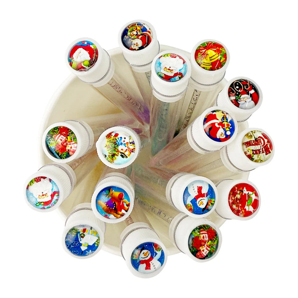 10/25Pcs Christmas Eyelash Brush Tubes Lash Extension Mascara Brushes Wand Eyebrow Comb Spoolies Container Applicators Tools