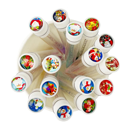 10/25Pcs Christmas Eyelash Brush Tubes Lash Extension Mascara Brushes Wand Eyebrow Comb Spoolies Container Applicators Tools