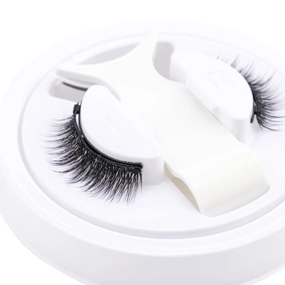 Reusable Magnetic Eyelashes 1 Pair Natural Curly Fluffy Magnetic False Eyelashes No Glue Needed Lashes Makeup with Tweezer Set