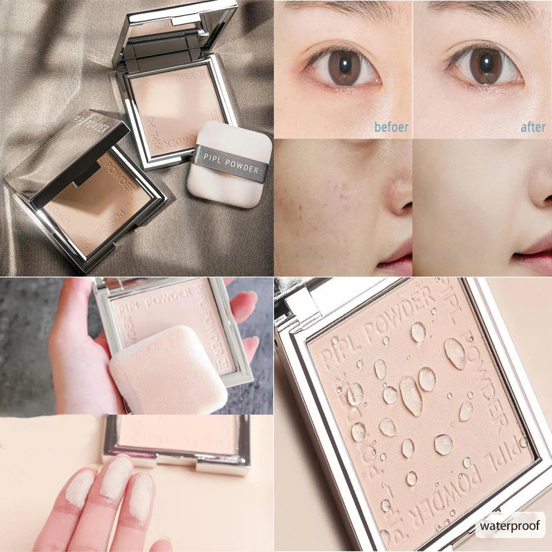 Oil Control Setting Powder Natural Face Foundation Brightening Waterproof Concealer Nude Translucent Pressed Powder Dupes Makeup