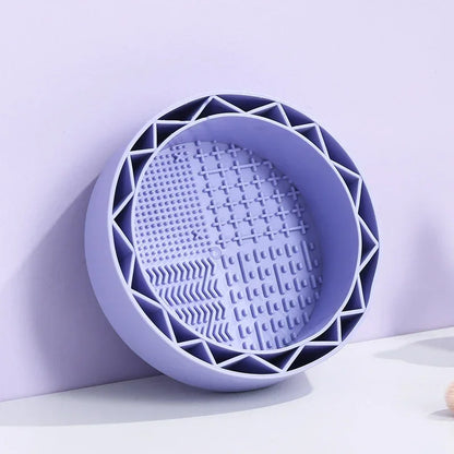 1PC Silicone Washing Bowl Makeup Brush Cleaning Box Make-up Egg Drying Tool Set Powder Puff Washer Sponge Storage Artifact