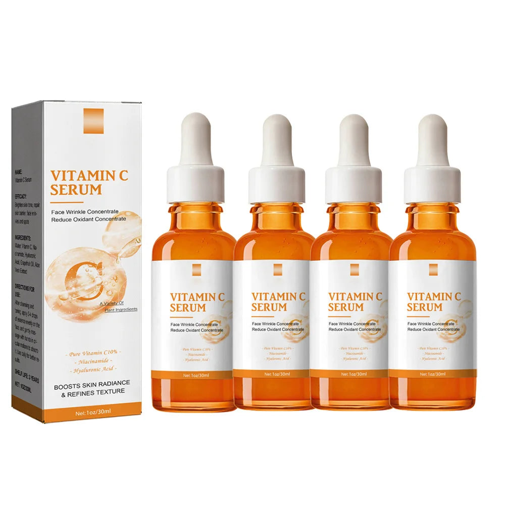 Vitamin C Wrinkle Remover Face Serum Lifting Firming Fade Fine Lines Anti-aging Essence Whitening Brighten Nourish Skin Care