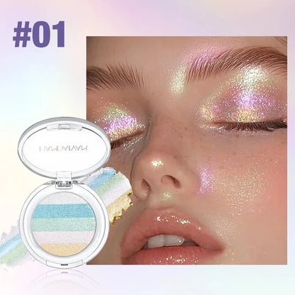 Colorful Chameleon Eyeshadow Palette Multipurpose Pressed Powder Eye Shadow Pearlescent Blue Green Metallic Shimmer Eyes Makeup