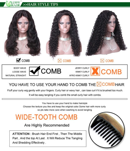 Curly Full Lace Human Hair Wigs For Black Women Pre Plucked Jerry Curly Brazilian Human Hair 13x6 HD Lace Wig With Baby Hair