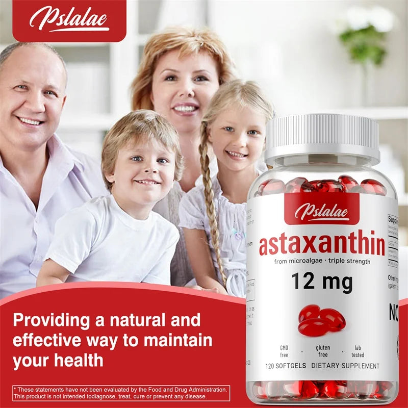 Astaxanthin 12mg - Premium Antioxidant Supplement To Support Eye, Skin, Joint & Immune System Health