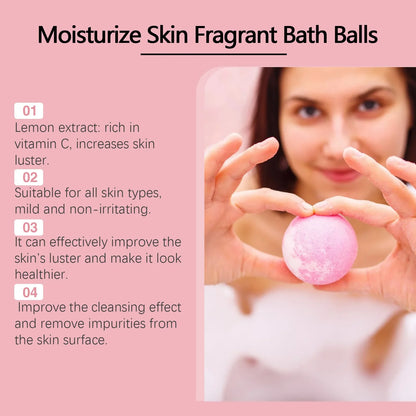 OceAura Bubble Bath Ball Moisturizing Nourishing Plant Floral Fragrance Lasting Fragrance Deep Cleansing Skin Bath Ball