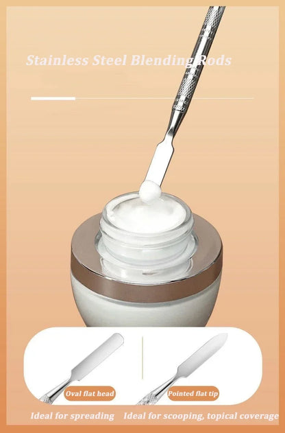 PaletteMixing Lipstick Eye Foundation Makeup Mixer Palette with Spatula Shadow Stainless Steel Mixing Stick Beauty Tools