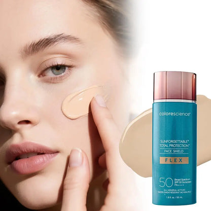 SPF 50 Tinted Moisturizer Self Tanning Lotion 55ml Natural Sun Kissed Glow Even Skin Tone Lightweight Non Irritating
