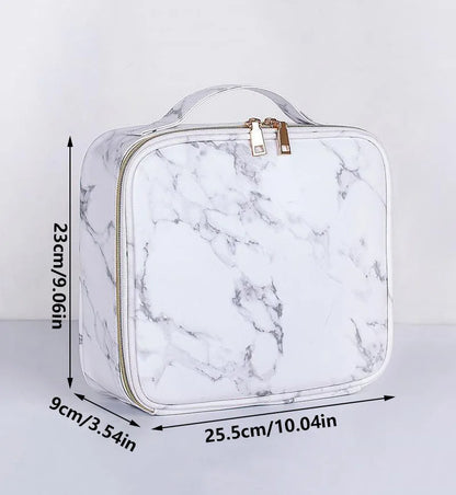 New PU Leather Cosmetic Bag For Women Professional Makeup Case Travel Toiletry Makeup Bag Beauty Nail ToolBox Make Up Handbag