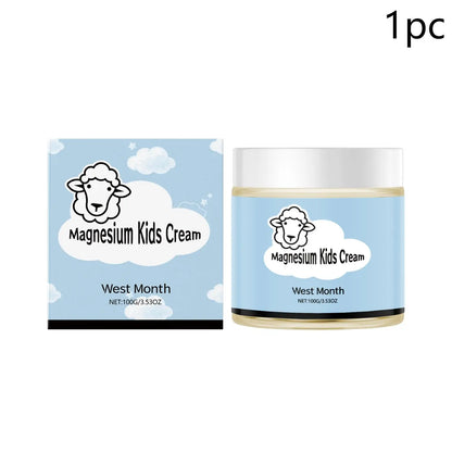 Kids Magnesium Sleep Cream with Lanolin, Soothing & Moisturizing Body Lotion, Lightweight Bedtime Skin Care