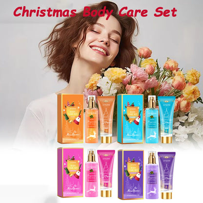Christmas Scented Body Care Set Moisturizing Fragrance Body Spray & Lotion Long Lasting Fragrance Smoothing Body Repairing Dry