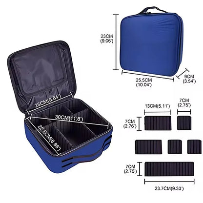 Female Makeup Case Professional Beauty Brush Embroidery Manicure Tool Cosmetic Storage Box Waterproof Women Makeup Bag