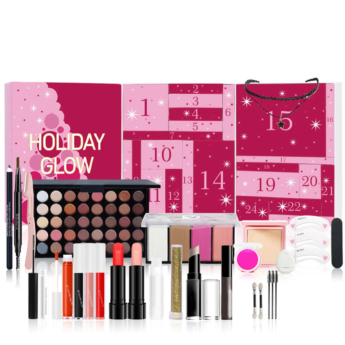 Girls Makeup Advent Calendar Surprise Blind Box 24pcs Skin Care Products Gift Box Christmas Countdown Calendar Beauty Care Set