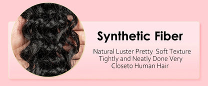 Cornrow Braided Curly Hair Wig Deep Wave Synthetic Hair Wigs with Baby Transparent 13x6 Lace Frontal 16in Hair Fits Black Women