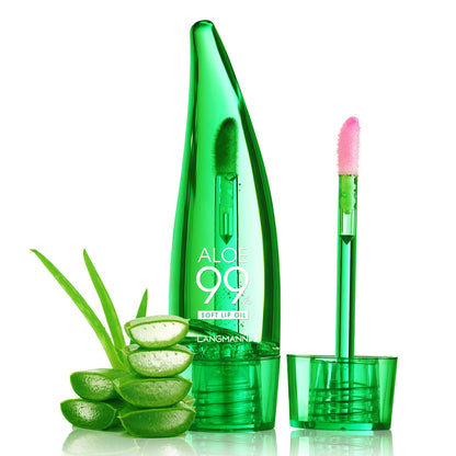 1pc/2pc Aloe Vera Moisturising Lip Gloss Warm Feeling Colour Changing Lip Glaze Long Lasting Moisture Lip Oil Lip care