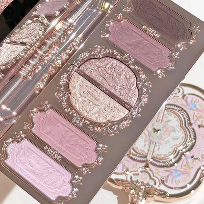 Flower Knows Makeup Butterfly Cloud Collar Collection Embossed 6 Color Eyeshadow Palette Long Lasting Waterproof Gliter For Eyes