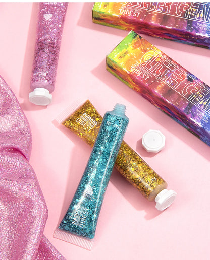 6 Colors Holographic Body Glitter Gel Set Christmas Party Makeup Face Eye Lips Hair Nail Cosmetic Festival Glitter Cosmetics