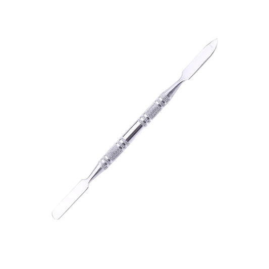 2pcs Small Size Makeup Mixing Palette Stainless Steel Rectangle Stainless Steel Blending Plate Comes with Spatula