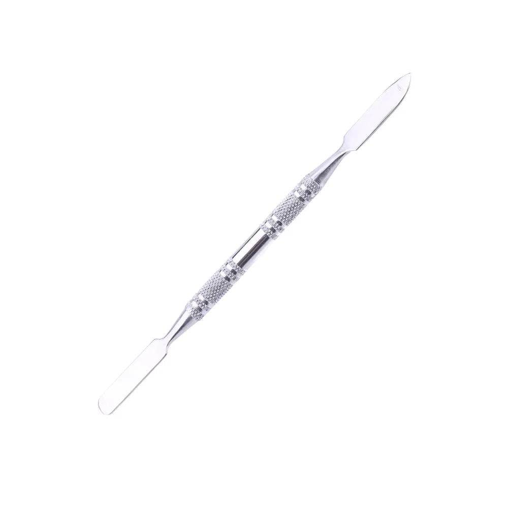 2pcs Small Size Makeup Mixing Palette Stainless Steel Rectangle Stainless Steel Blending Plate Comes with Spatula