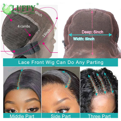 Curly Full Lace Human Hair Wigs For Black Women Pre Plucked Jerry Curly Brazilian Human Hair 13x6 HD Lace Wig With Baby Hair
