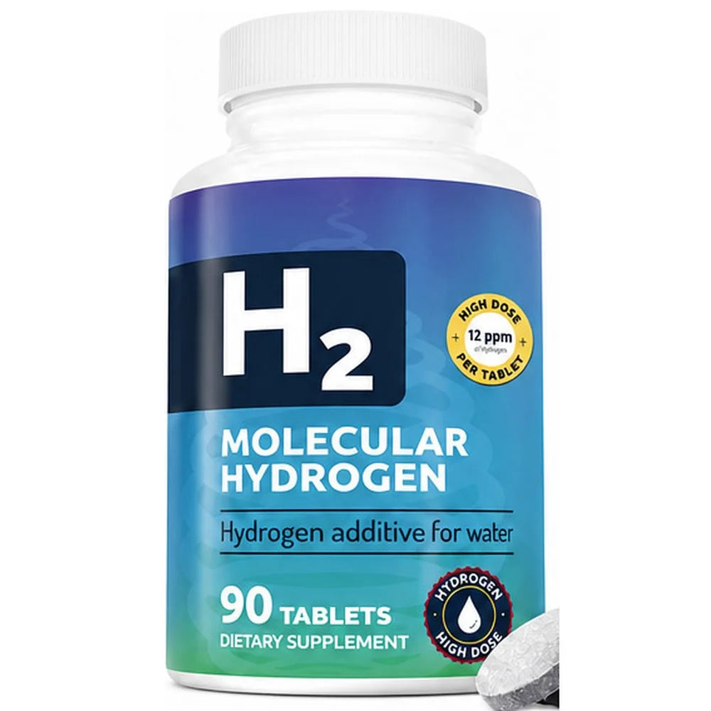 H2 Molecular Hydrogen Water Tablets with Magnesium 12 PPM for Drink Water Antioxidant Support Daily Energy Support 90 Count