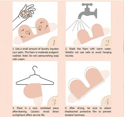 Breast patches for women's wedding dresses, deep V-dresses, gathered together, with anti sagging support